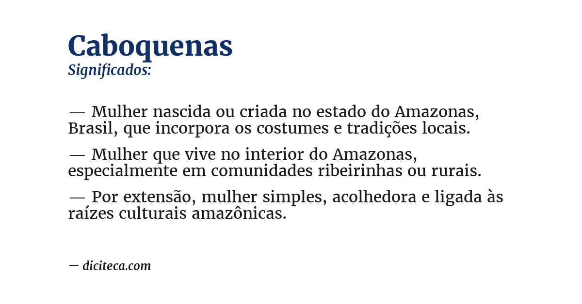 Significado de caboquenas