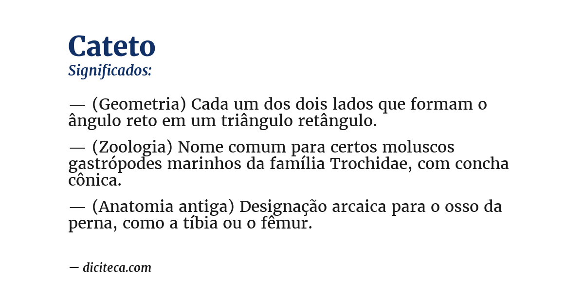 Significado de cateto