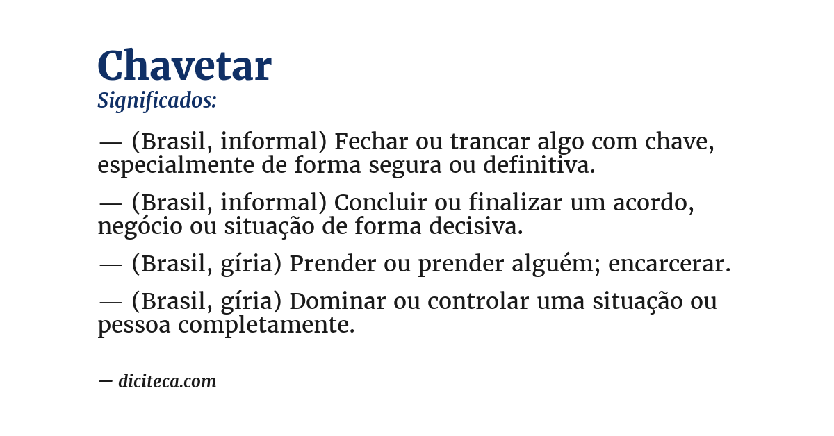 Significado de chavetar