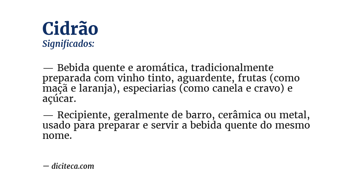 Significado de cidrão