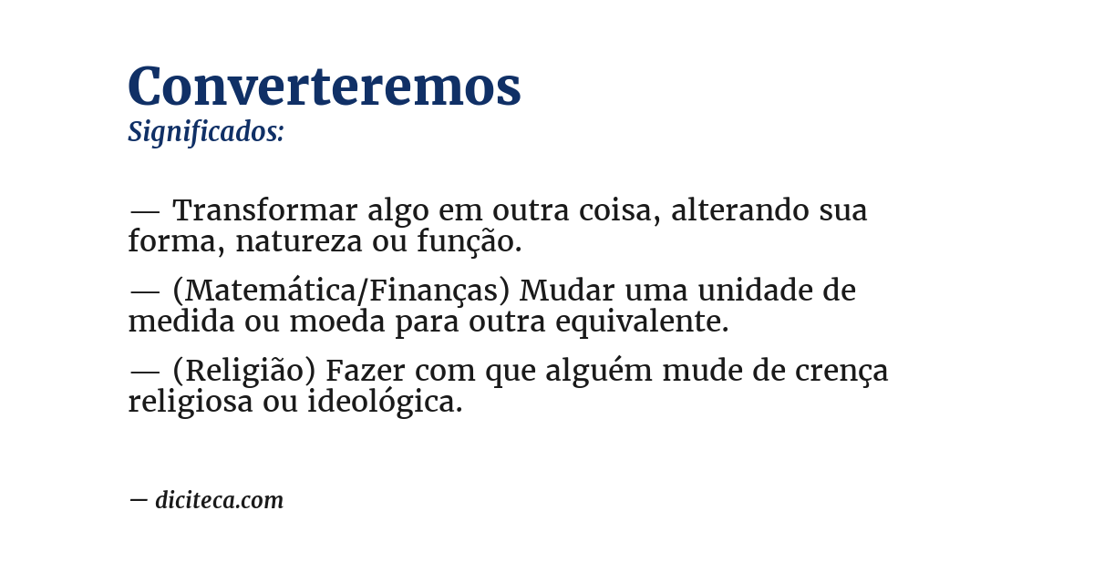 Significado de converteremos