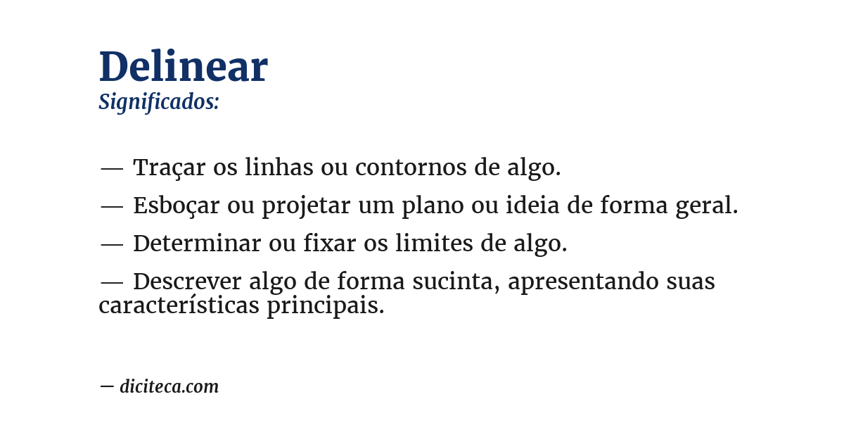 Significado de delinear