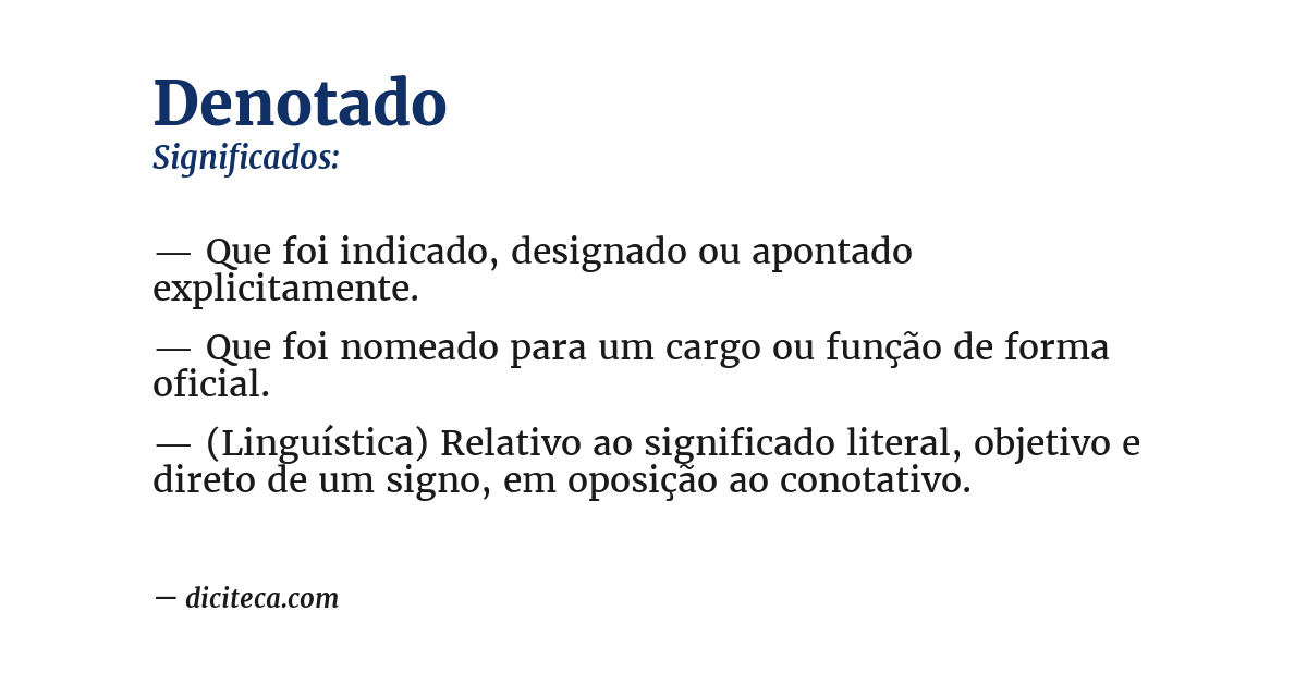 Significado de denotado