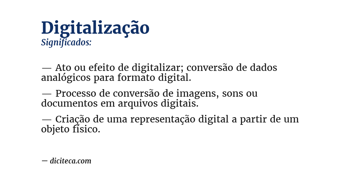 Significado de digitalização