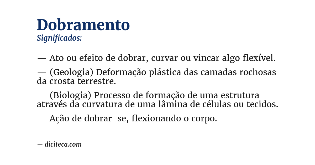 Significado de dobramento