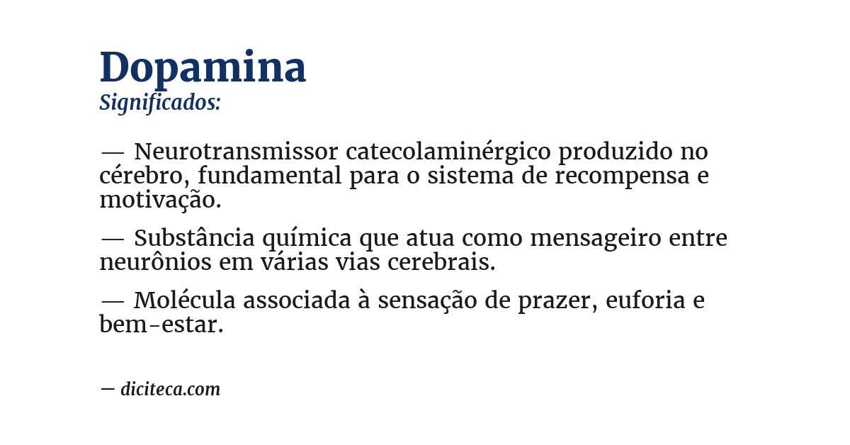 Significado de dopamina