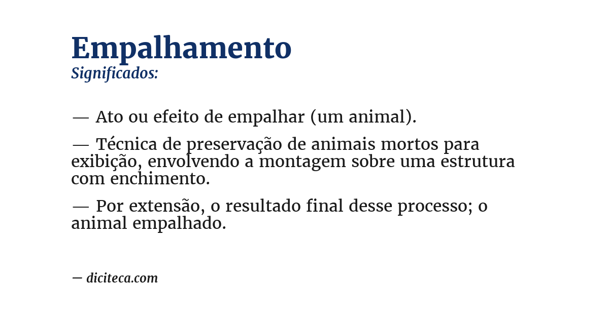 Significado de empalhamento