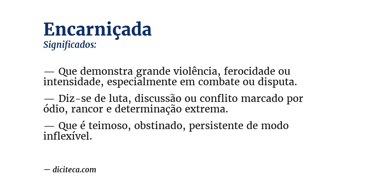 Significado de encarniçada