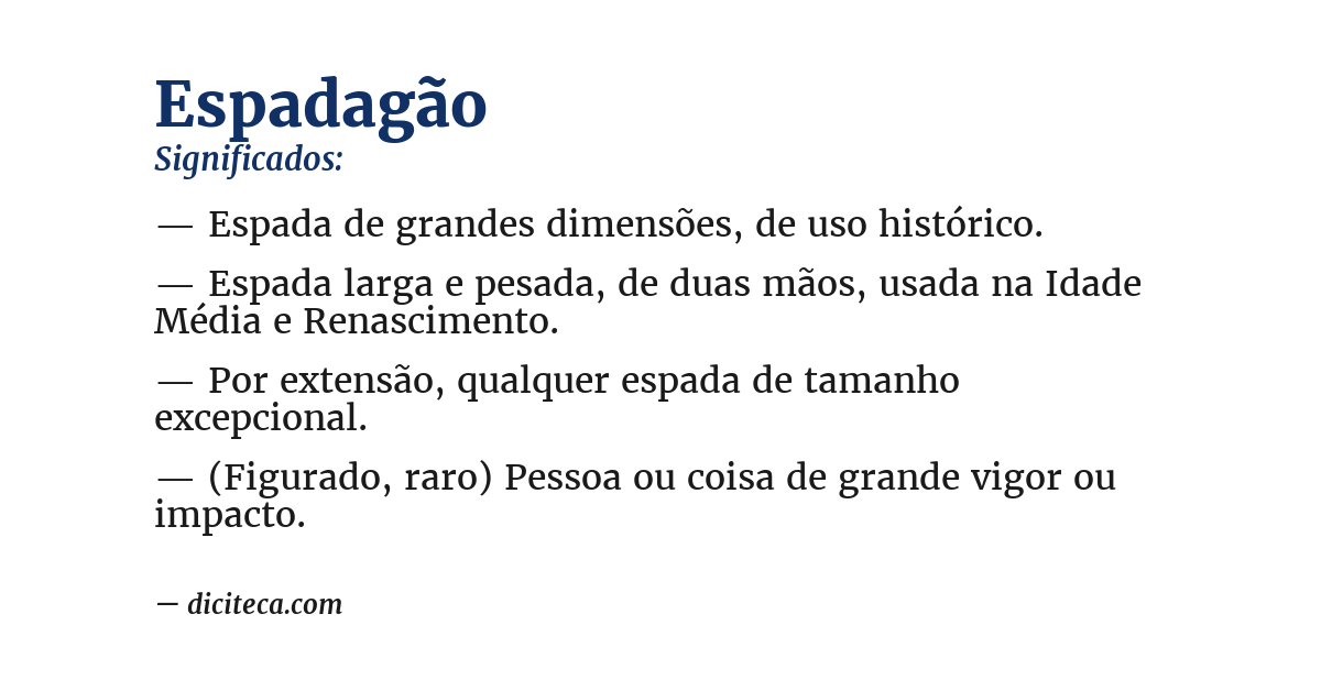 Significado de espadagão