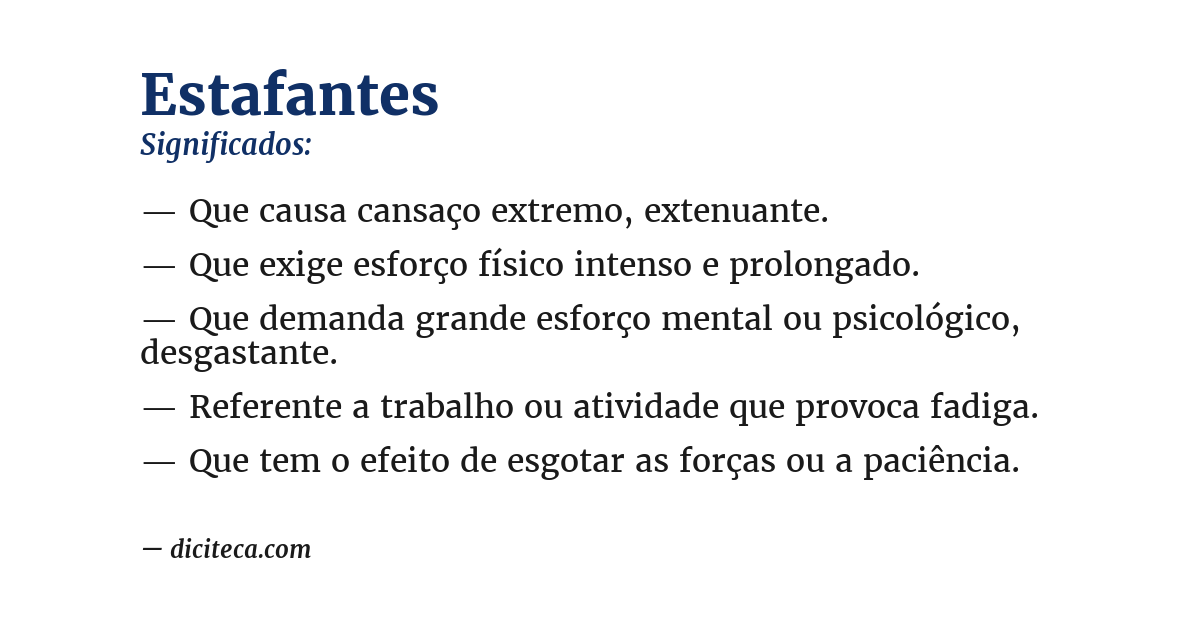 Significado de estafantes