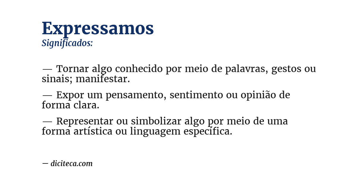Significado de expressamos