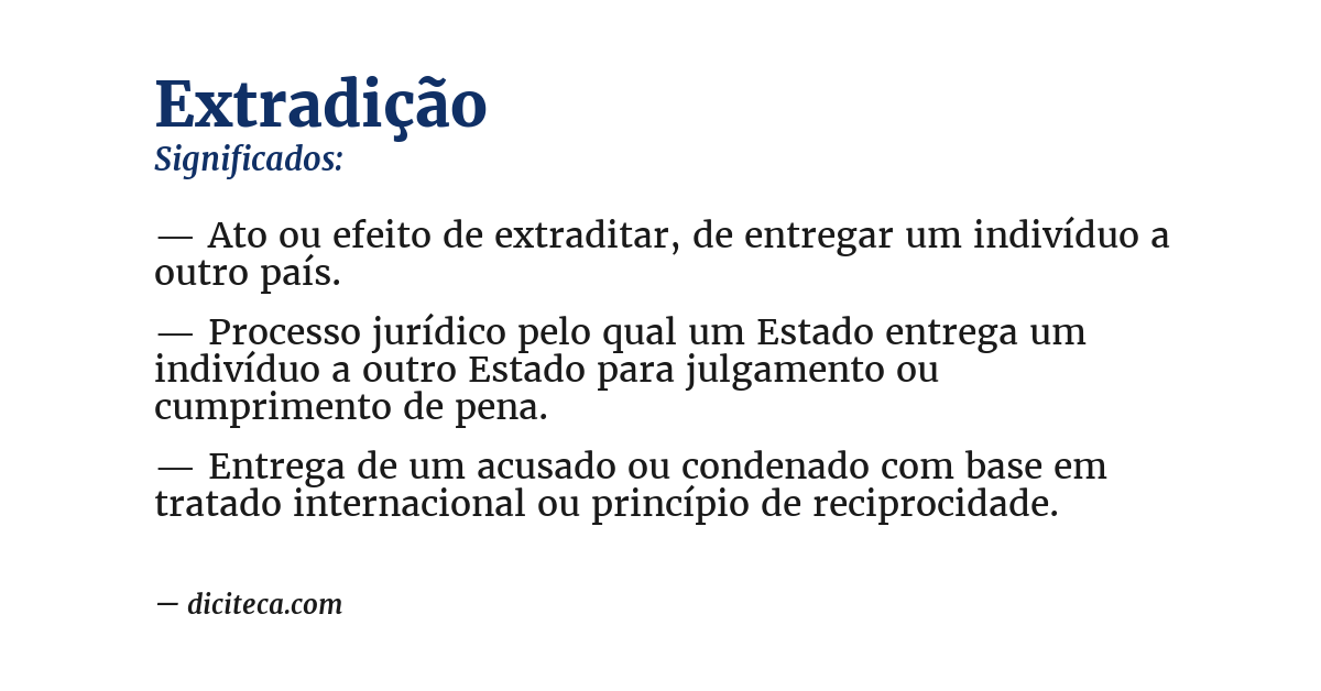 Significado de extradição