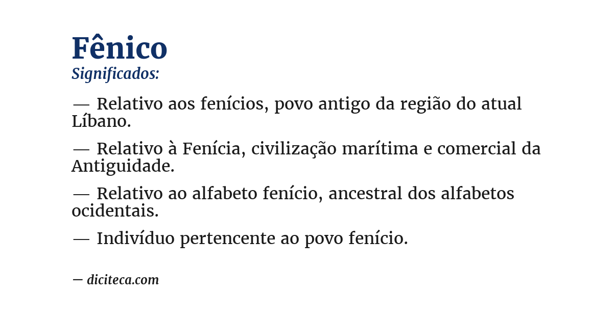 Significado de fênico