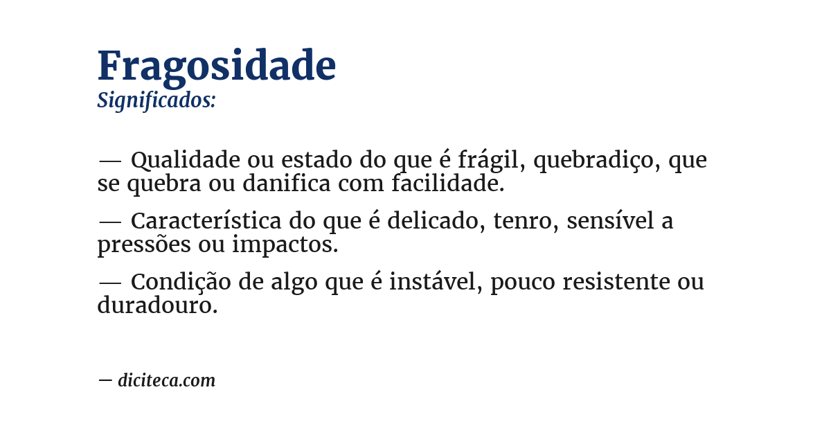 Significado de fragosidade