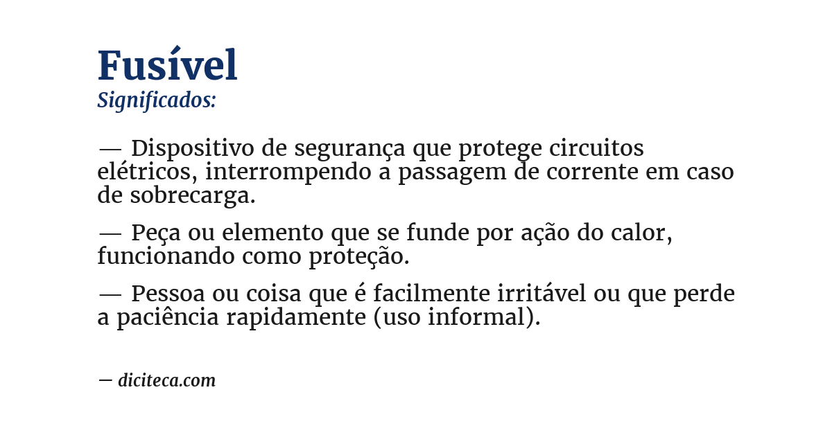 Significado de fusível