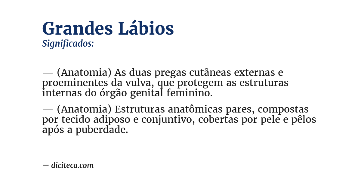 Significado de grandes lábios