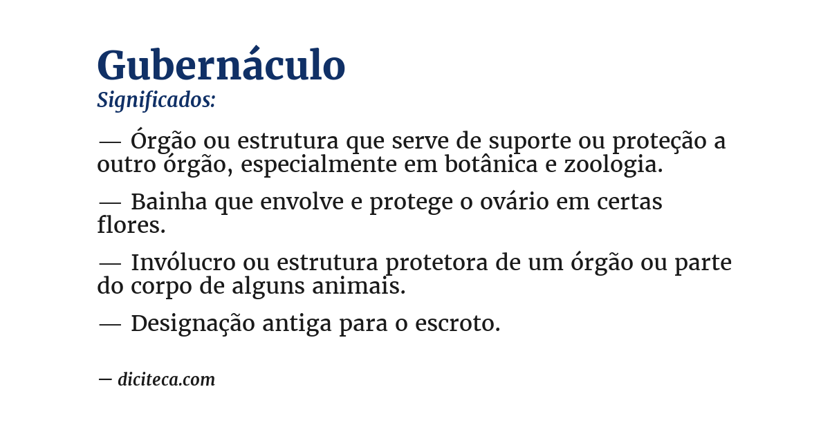 Significado de gubernáculo