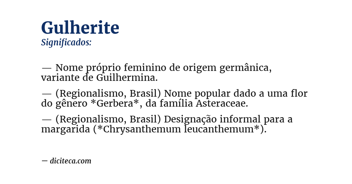 Significado de gulherite