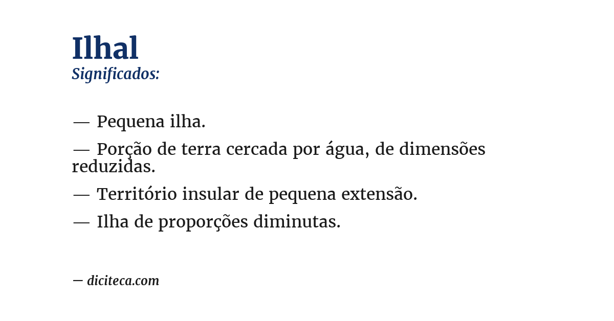 Significado de ilhal