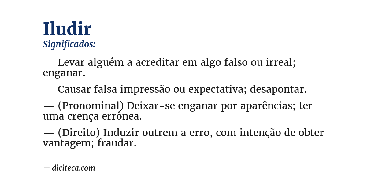 Significado de iludir