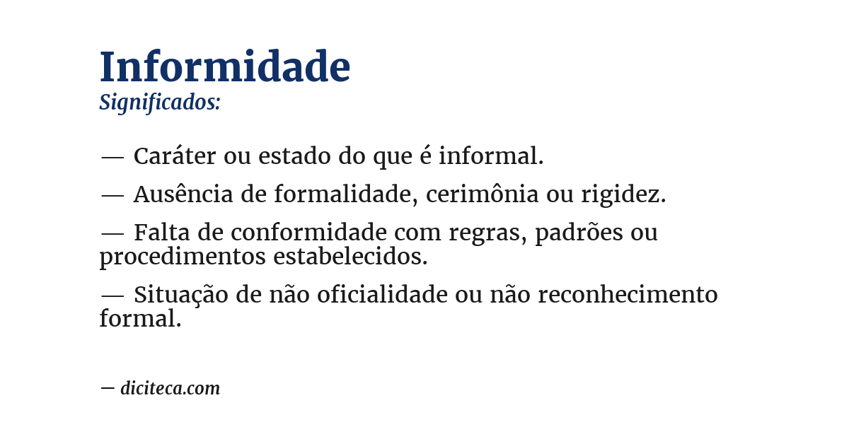 Significado de informidade
