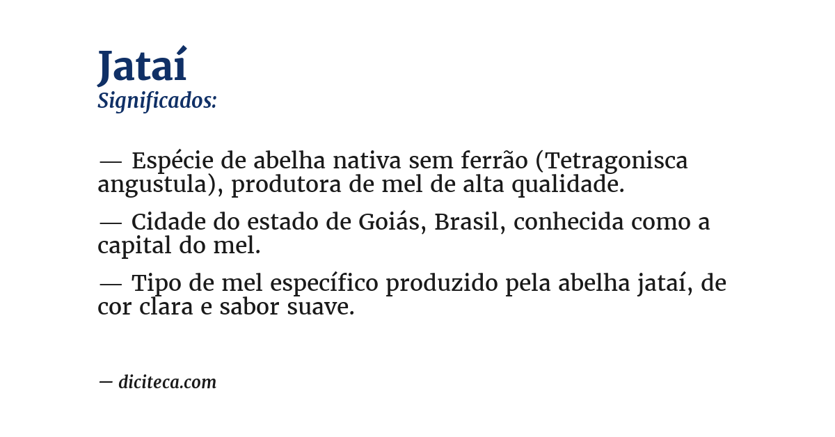 Significado de jataí