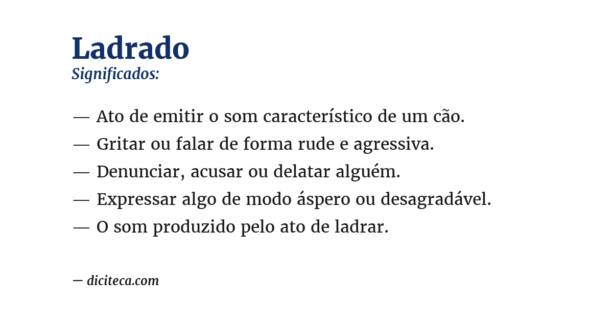 Significado de ladrado