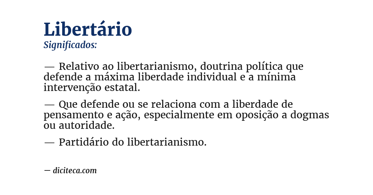 Significado de libertário
