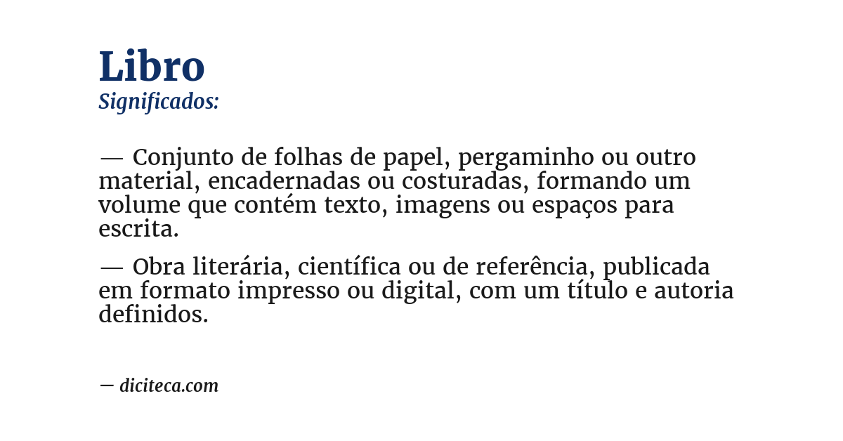 Significado de libro