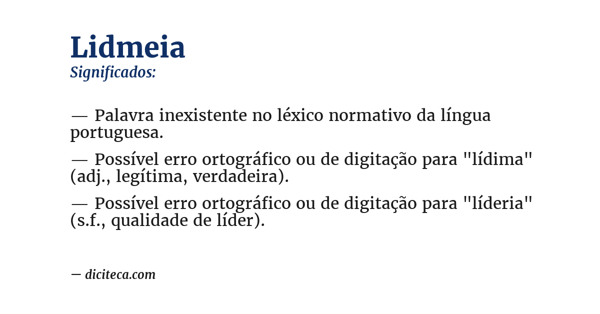 Significado de lidmeia