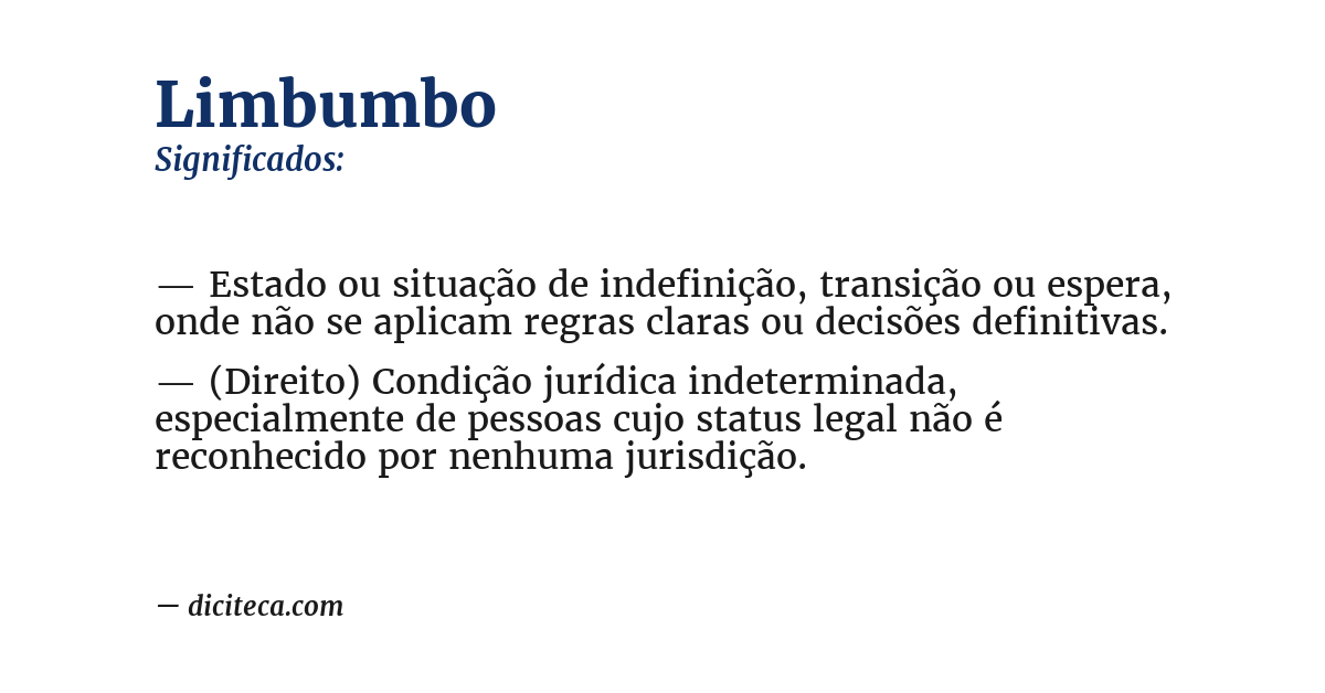 Significado de limbumbo
