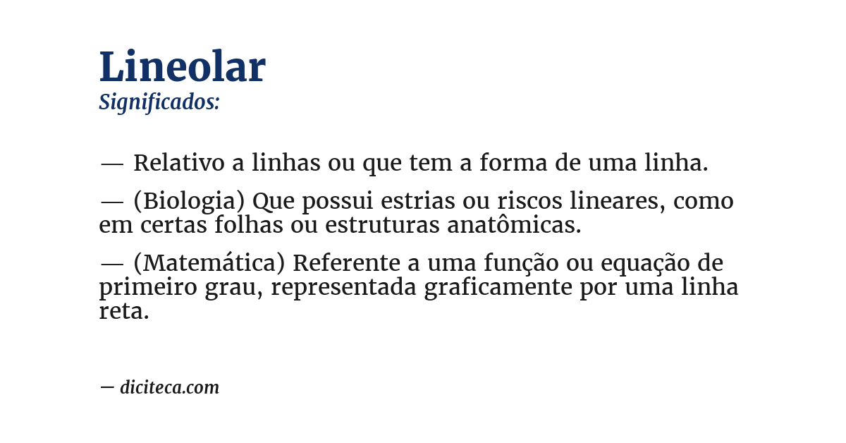 Significado de lineolar