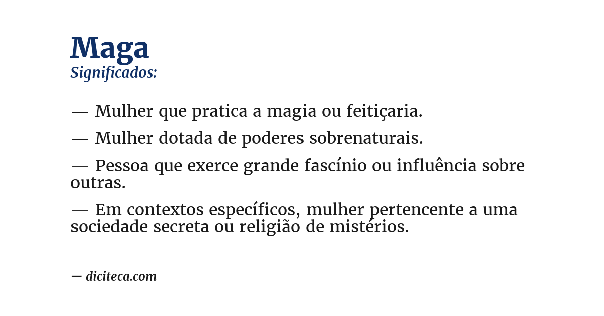 Significado de maga