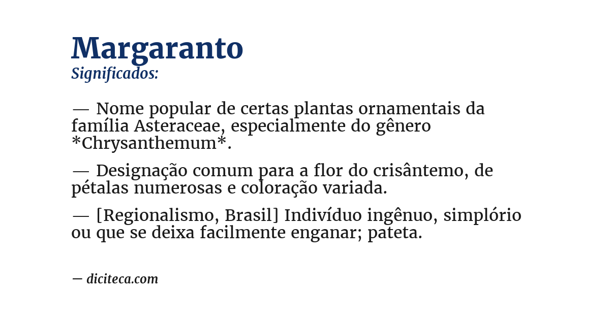 Significado de margaranto