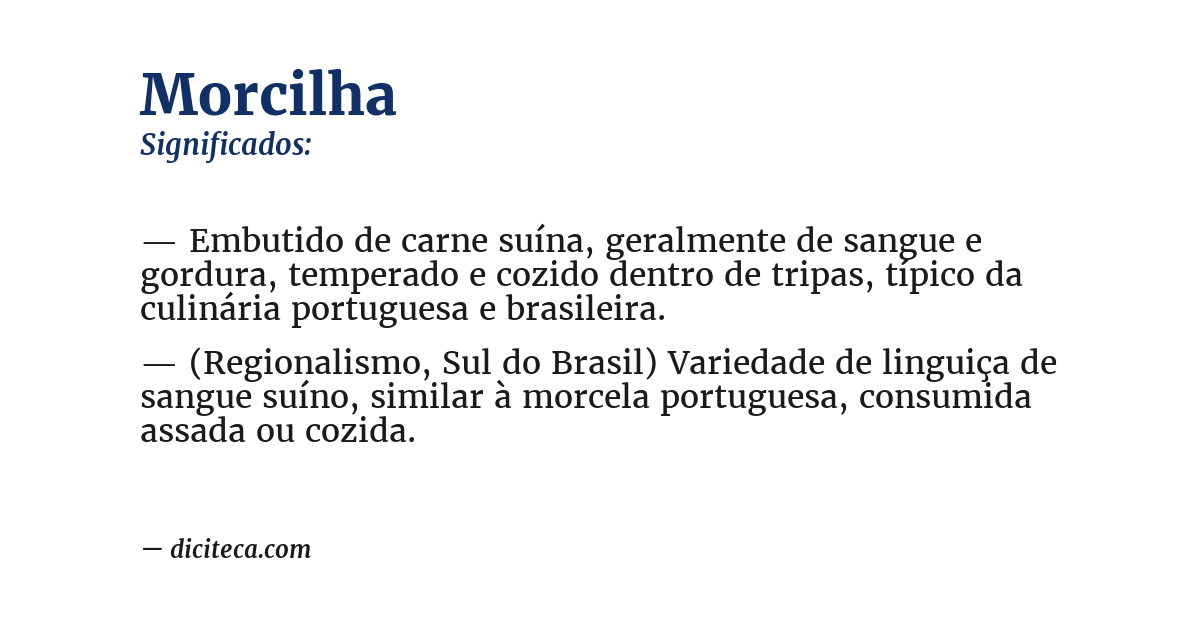 Significado de morcilha