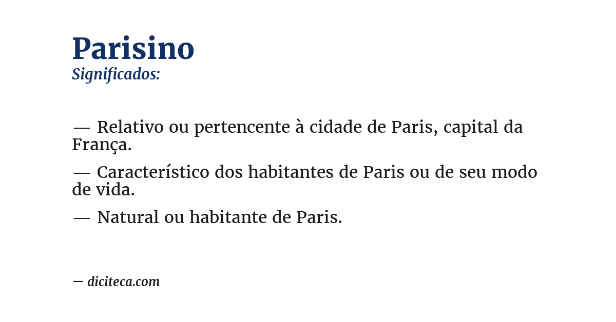 Significado de parisino
