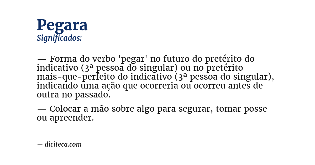 Significado de pegara