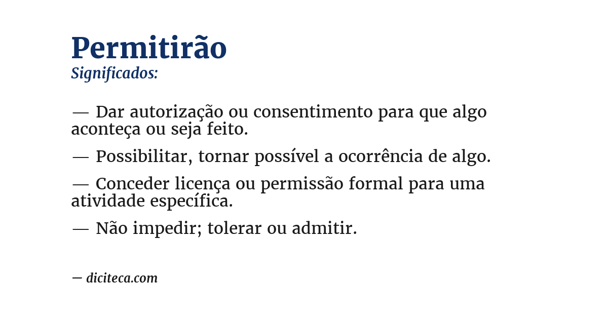 Significado de permitirão
