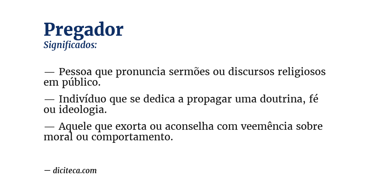 Significado de pregador