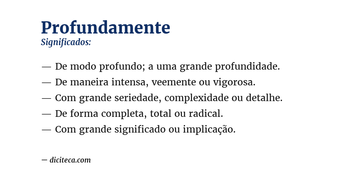 Significado de profundamente