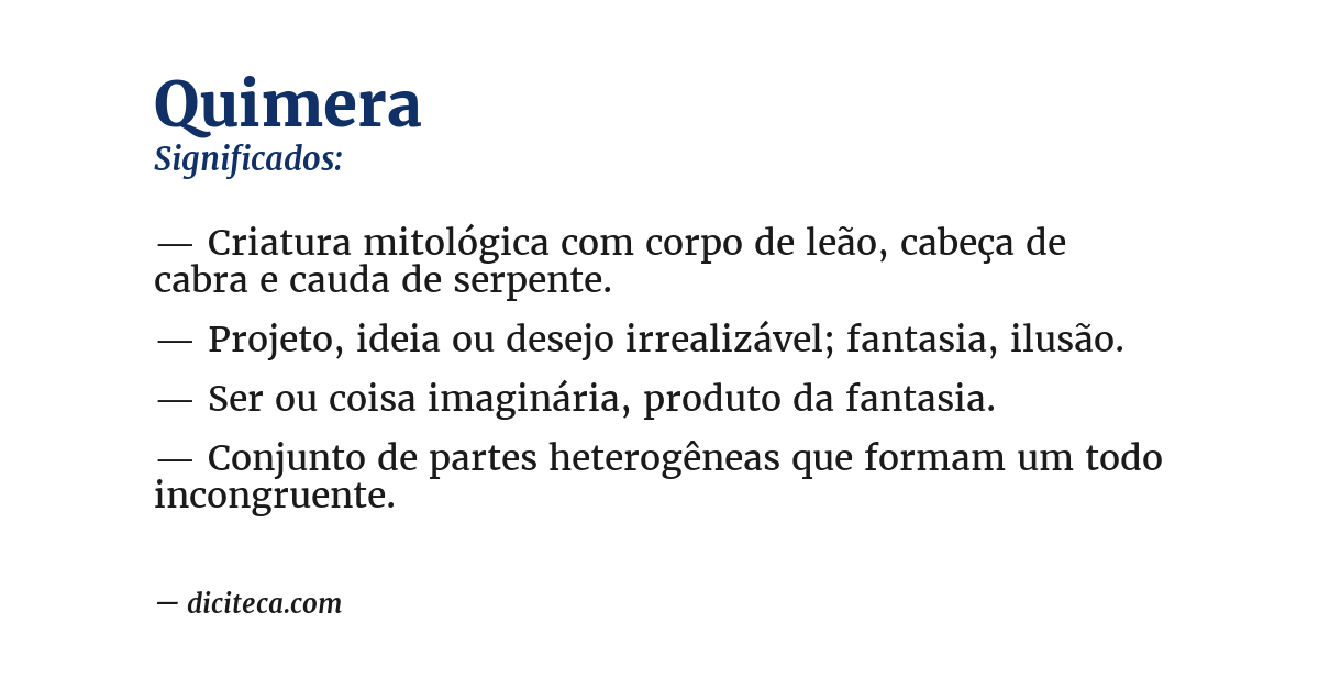 Significado de quimera