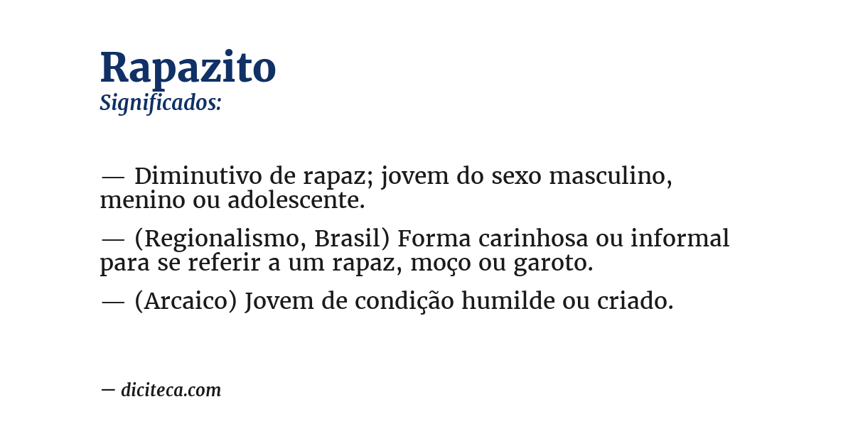 Significado de rapazito