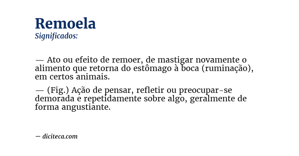 Significado de remoela