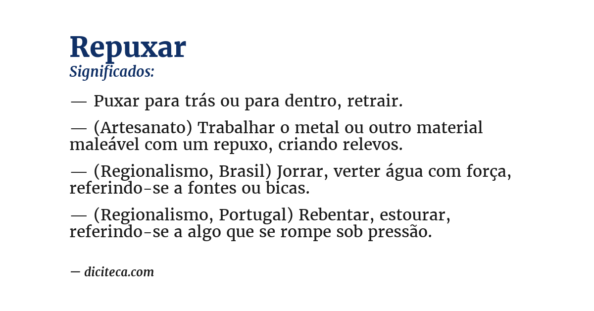 Significado de repuxar