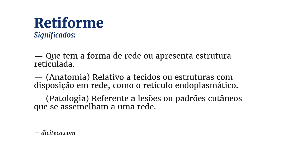 Significado de retiforme