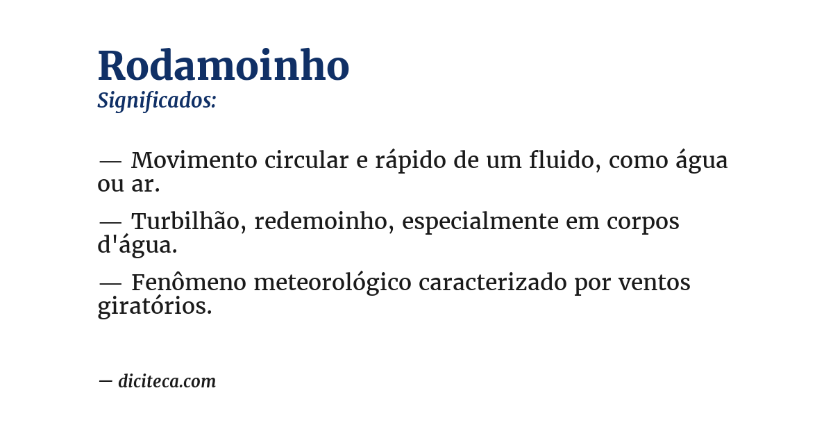 Significado de rodamoinho