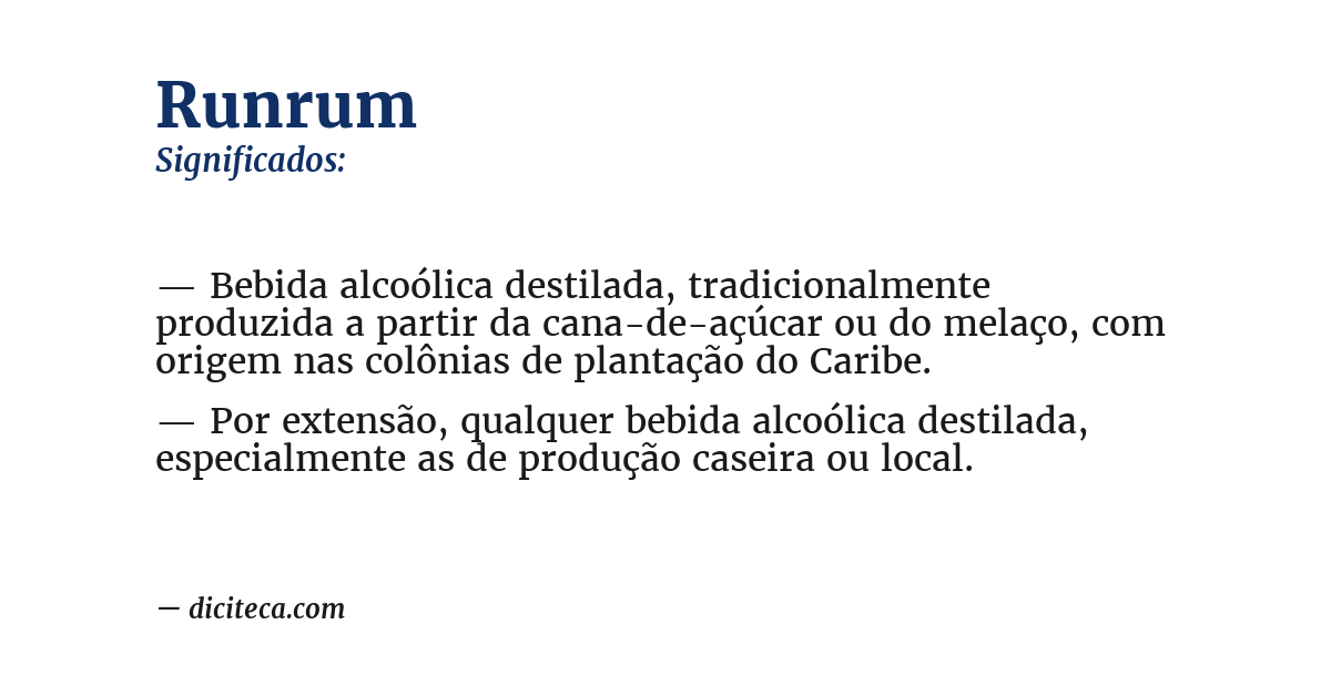 Significado de runrum