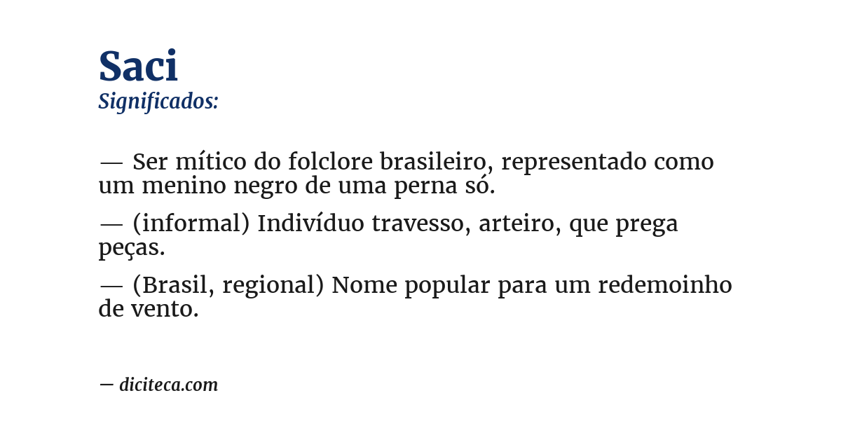 Significado de saci