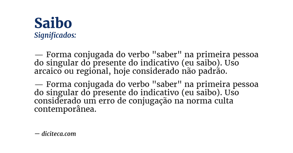 Significado de saibo