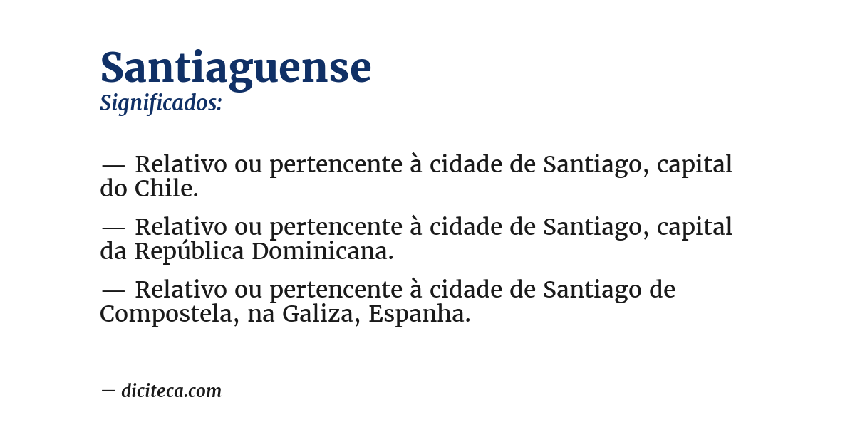 Significado de santiaguense
